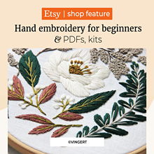 PDF & kits / hand embroidery for beginners