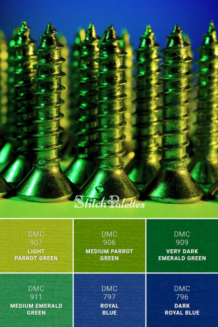 Gold Thread Code Flash And Color - Embroidery Color Palette (With Thread Codes)
