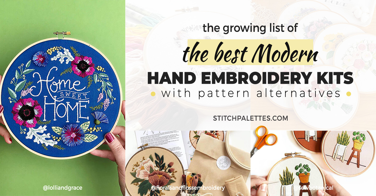 The Best Modern Hand Embroidery Kits, A Growing List