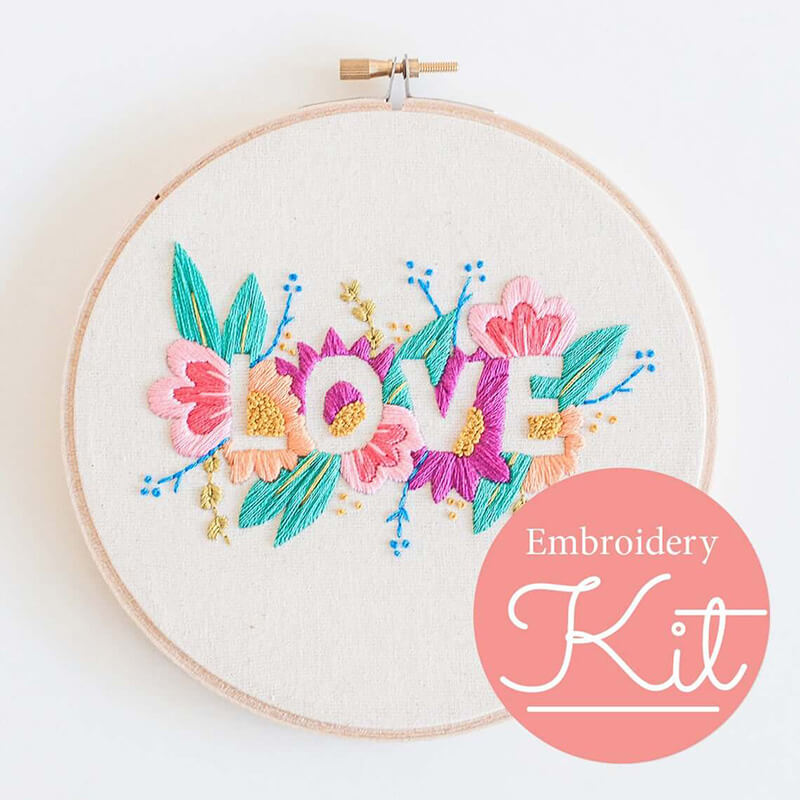 Photo embroidery kit for beginners - bright colors