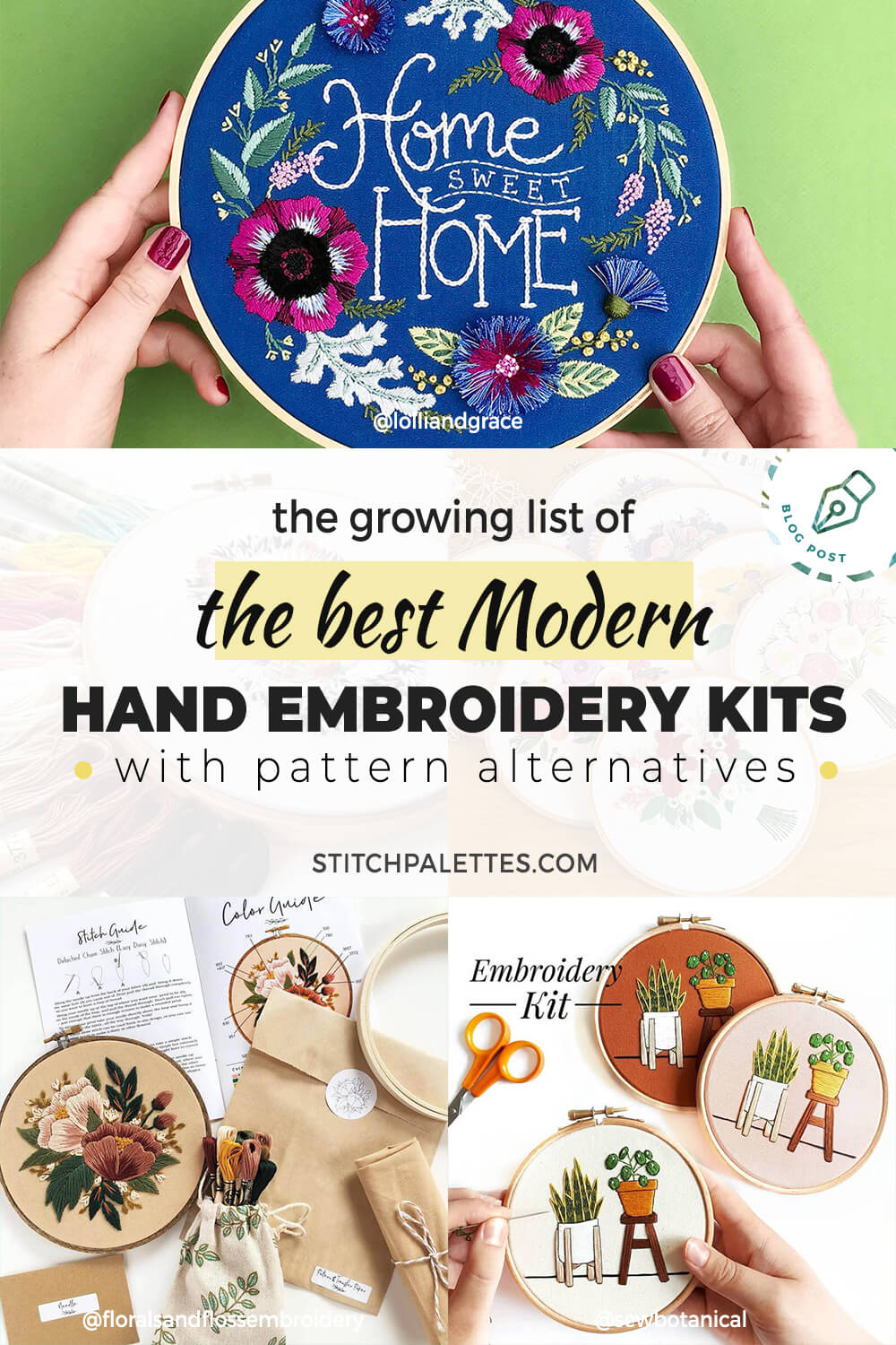 Embroidery Kit, Home Sweet Home, Beginner Embroidery Kit, Hand