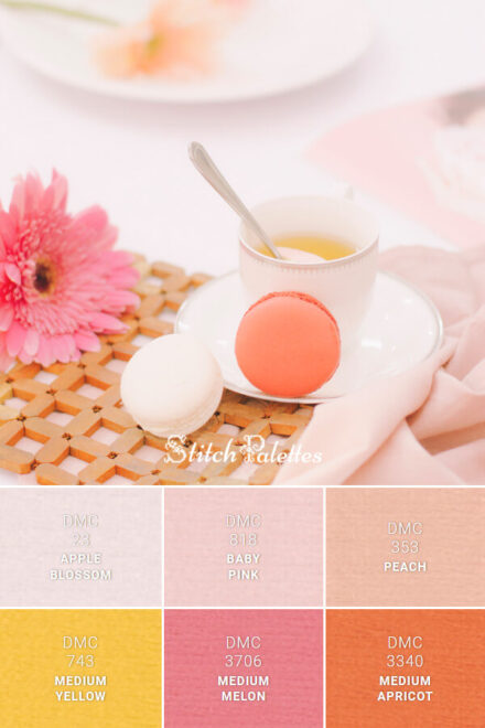 Tea Time Code Sweet Tea Time - Embroidery Color Palette (With Thread Codes)