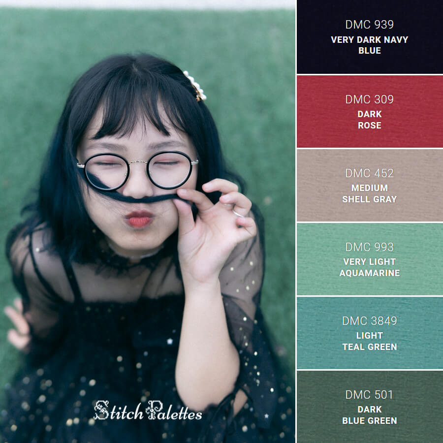 Stitch Palette SPA0625: Playful Black Moustache
