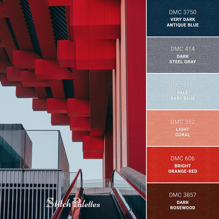 Red Cubic Building