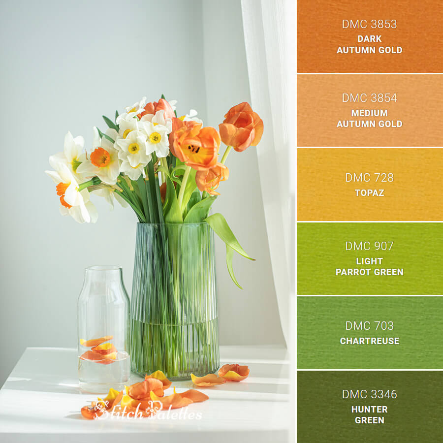 Stitch Palette SPA0647: Spring Bouquet Of Flowers
