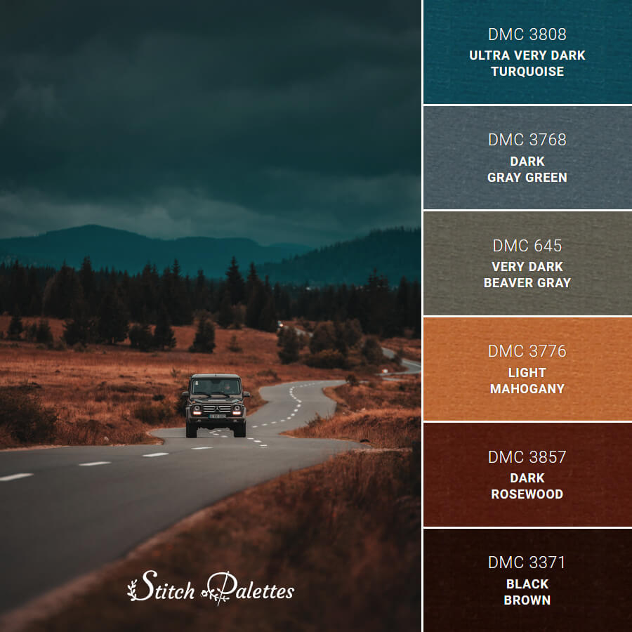 Stitch Palette SPA1045: On A Road Trip