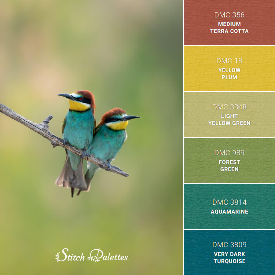 Let's Stay Together - Embroidery Color Palette (With Thread Codes)