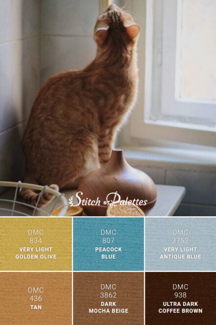 Ginger And Orange - Embroidery Color Palette (With Thread Codes)