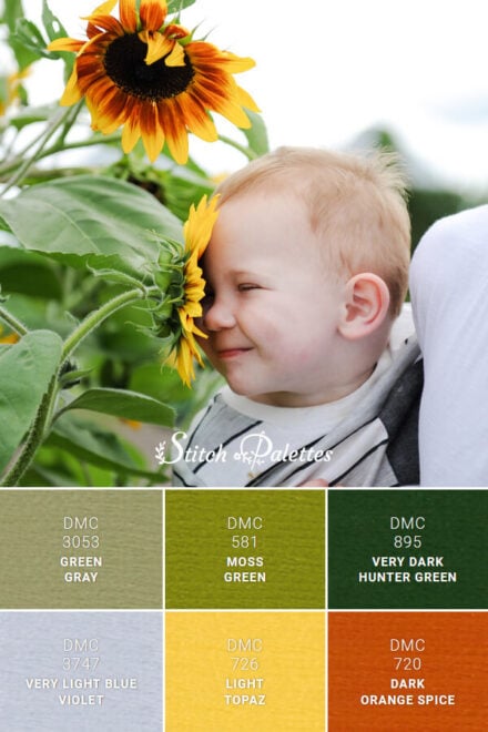 Keep An Eye On That Sunflower - Embroidery Color Palette (With Thread ...
