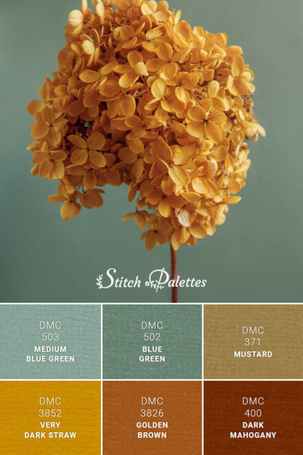 Gold Thread Code Golden Globe - Embroidery Color Palette (With Thread Codes)