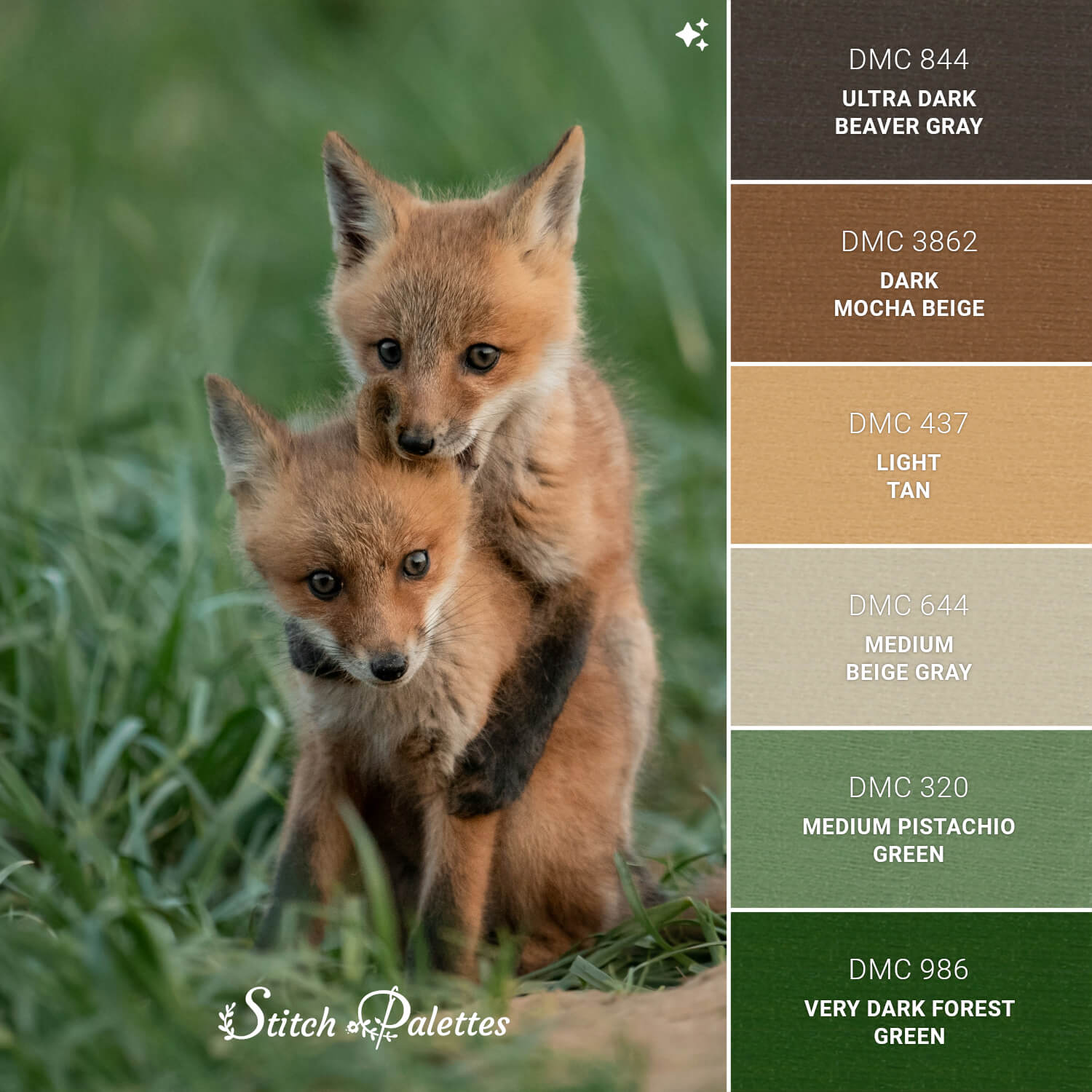 Trouble Times Two - Embroidery Color Palette (With Thread Codes)