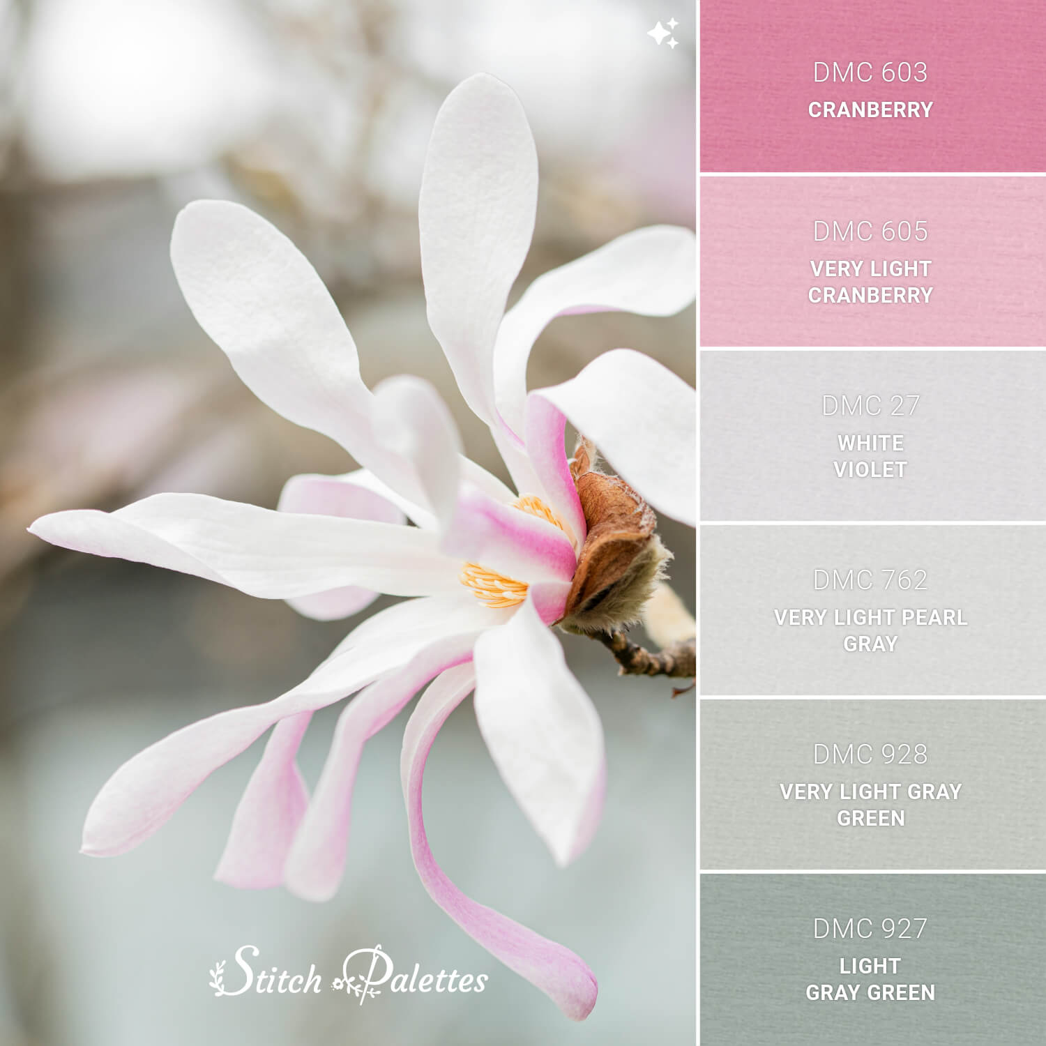 Canvas Thread Code Signalling Spring - Embroidery Color Palette (With Thread Codes)