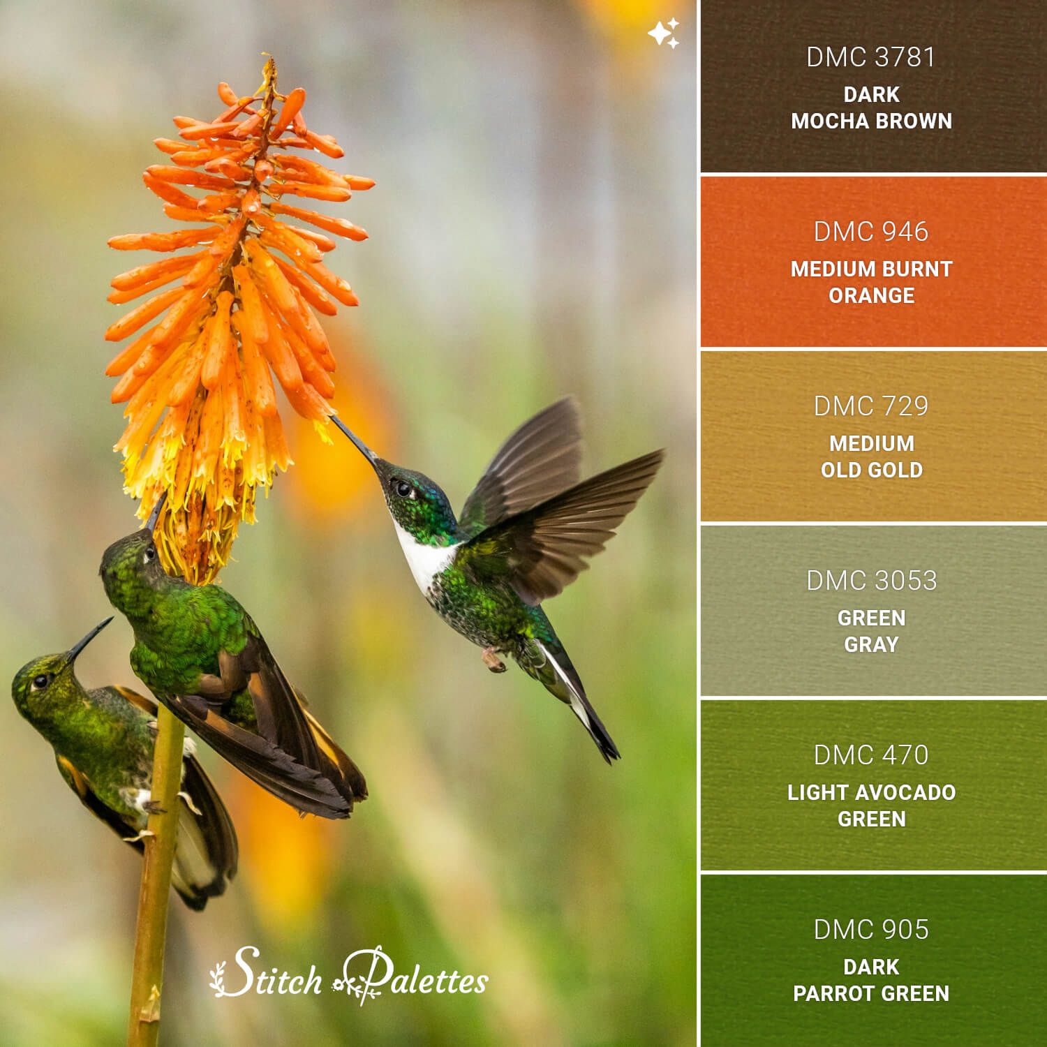 Busy Mornings - Embroidery Color Palette (With Thread Codes)