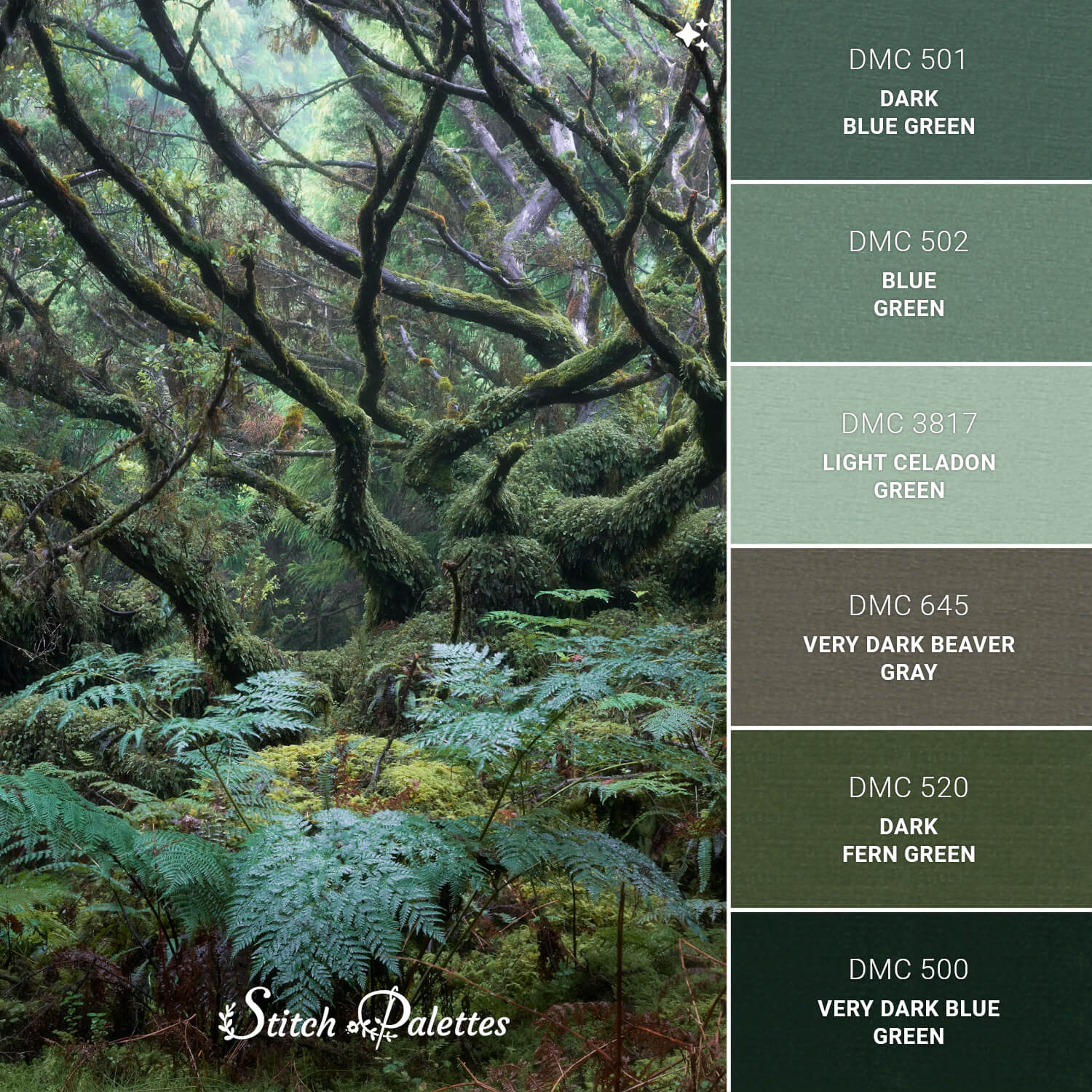Stitch Palette SPA1796: Lush Forest