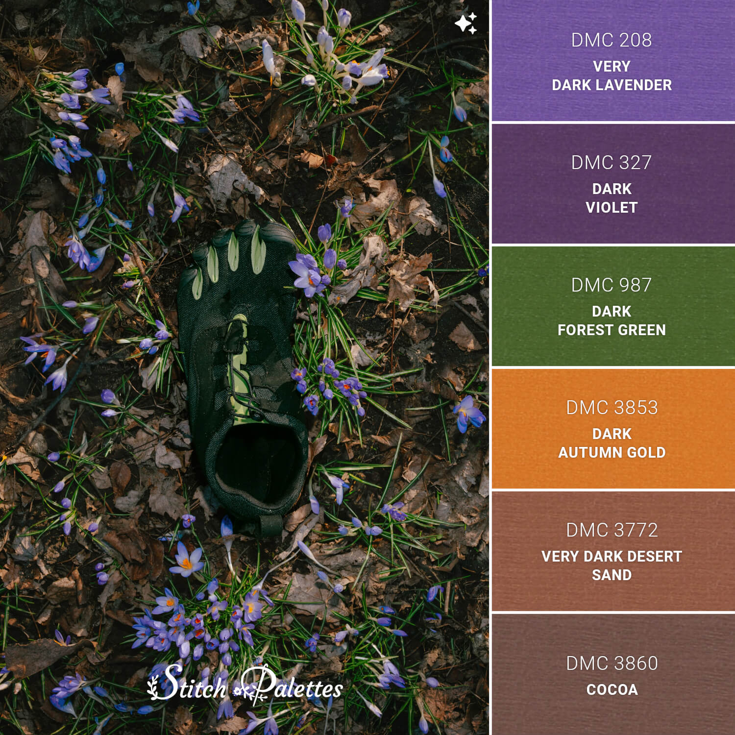 Canvas Thread Code The Crocus Explorer - Embroidery Color Palette (With Thread Codes)