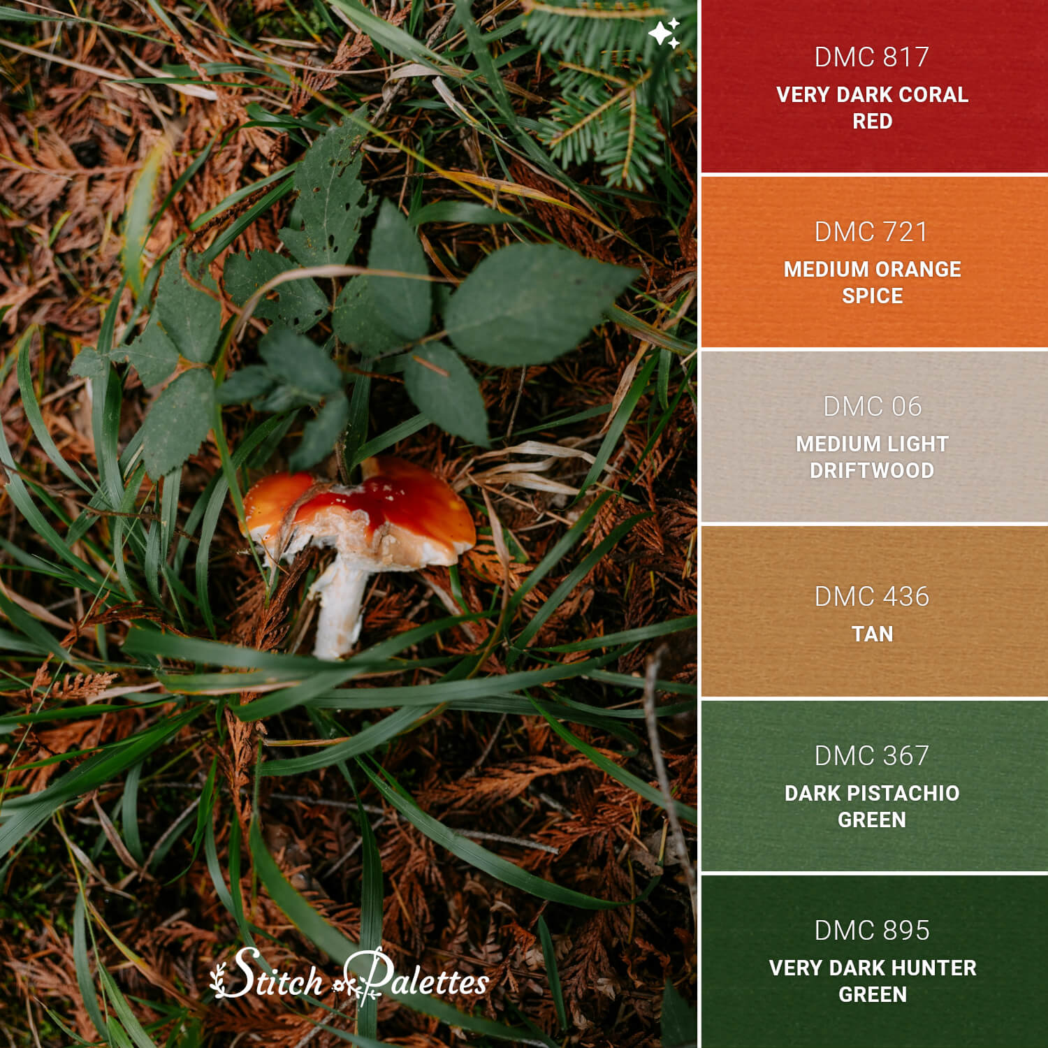 Stitch Palette SPA1874: Mushroom Down