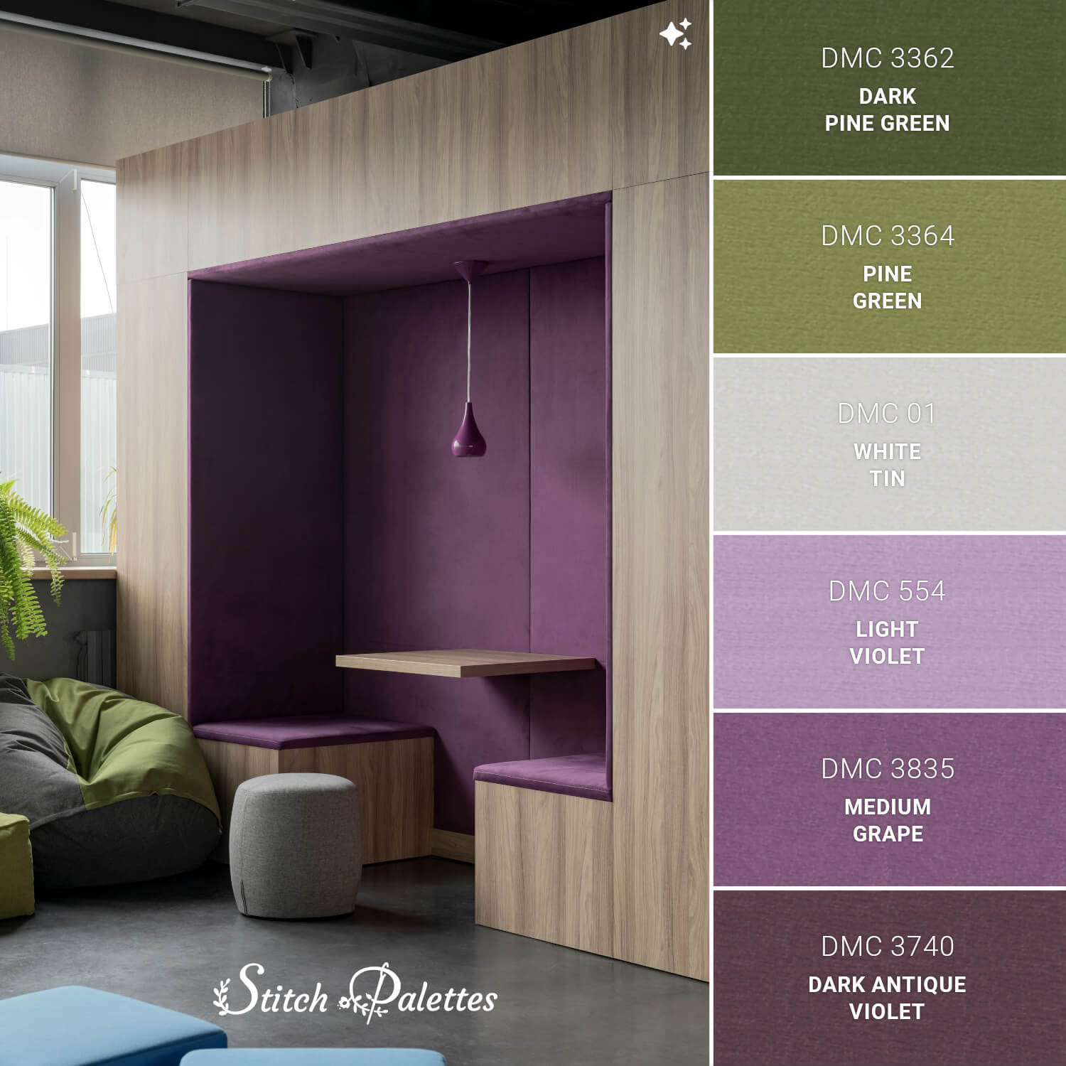 Modern Interior - Embroidery Color Palette (With Thread Codes)