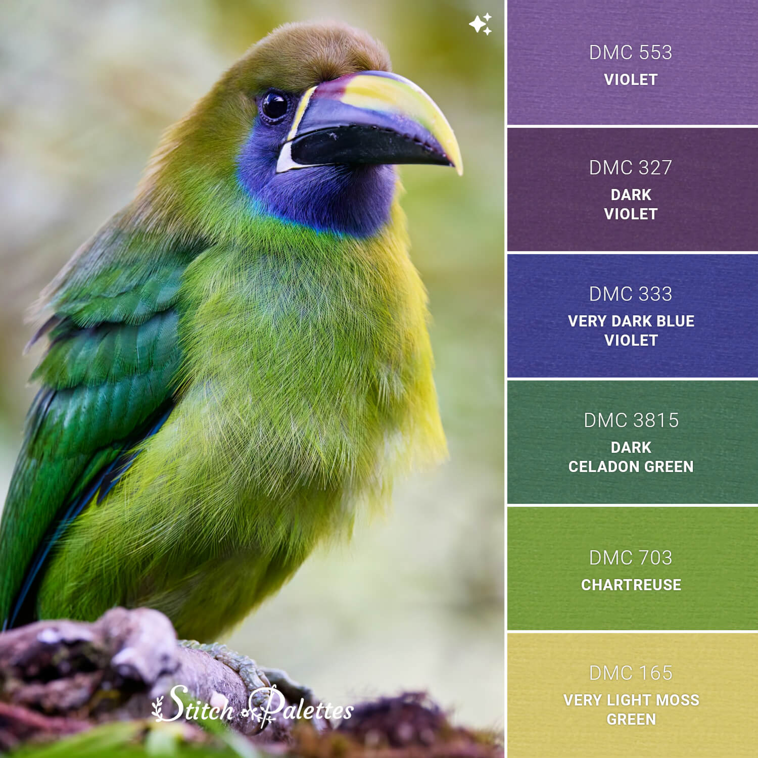 Stitch Palette SPA1924: Northern Emerald-Toucanet