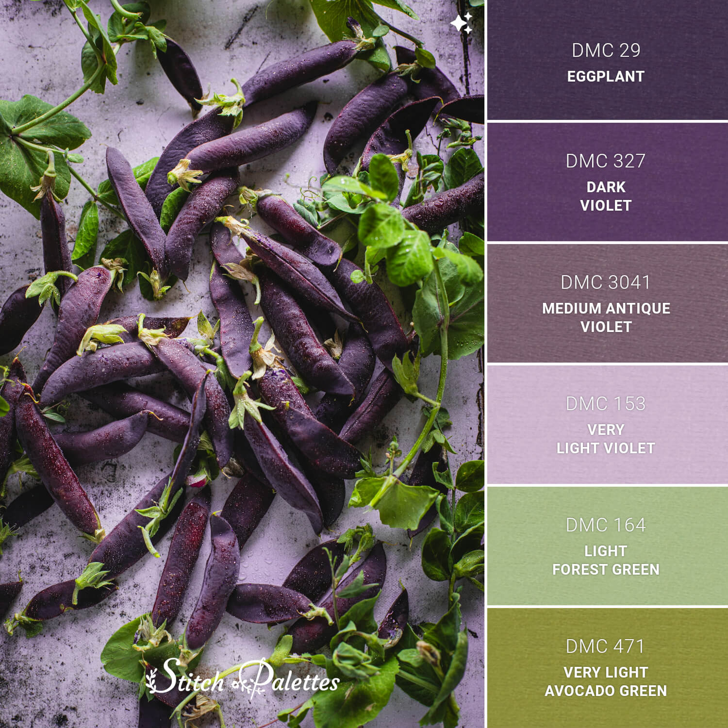 Stitch Palette SPA1948: Purple Beans