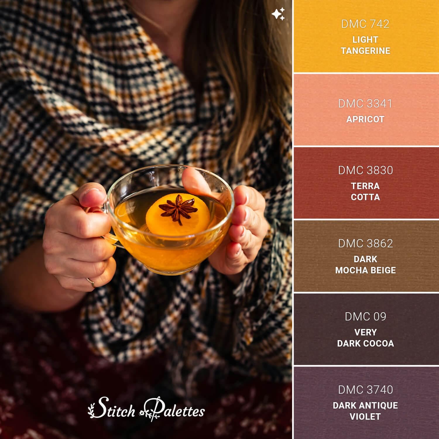 September Tea - Embroidery Color Palette (With Thread Codes)