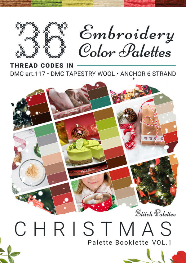 36 Christmas Embroidery Color Palettes