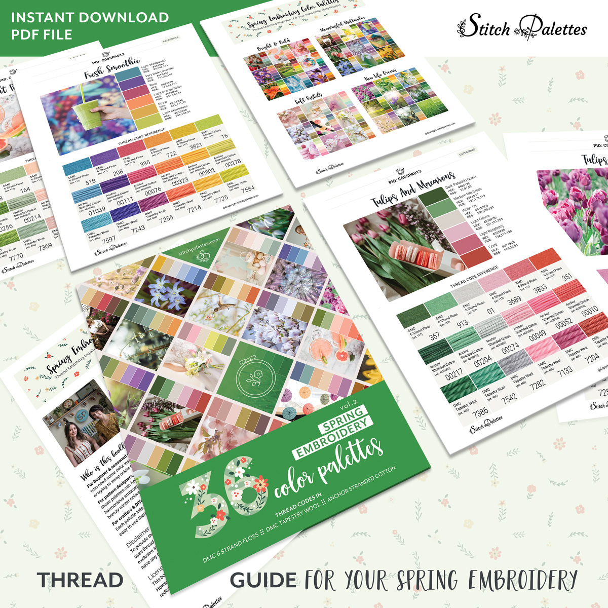Spring Embroidery Color Palettes